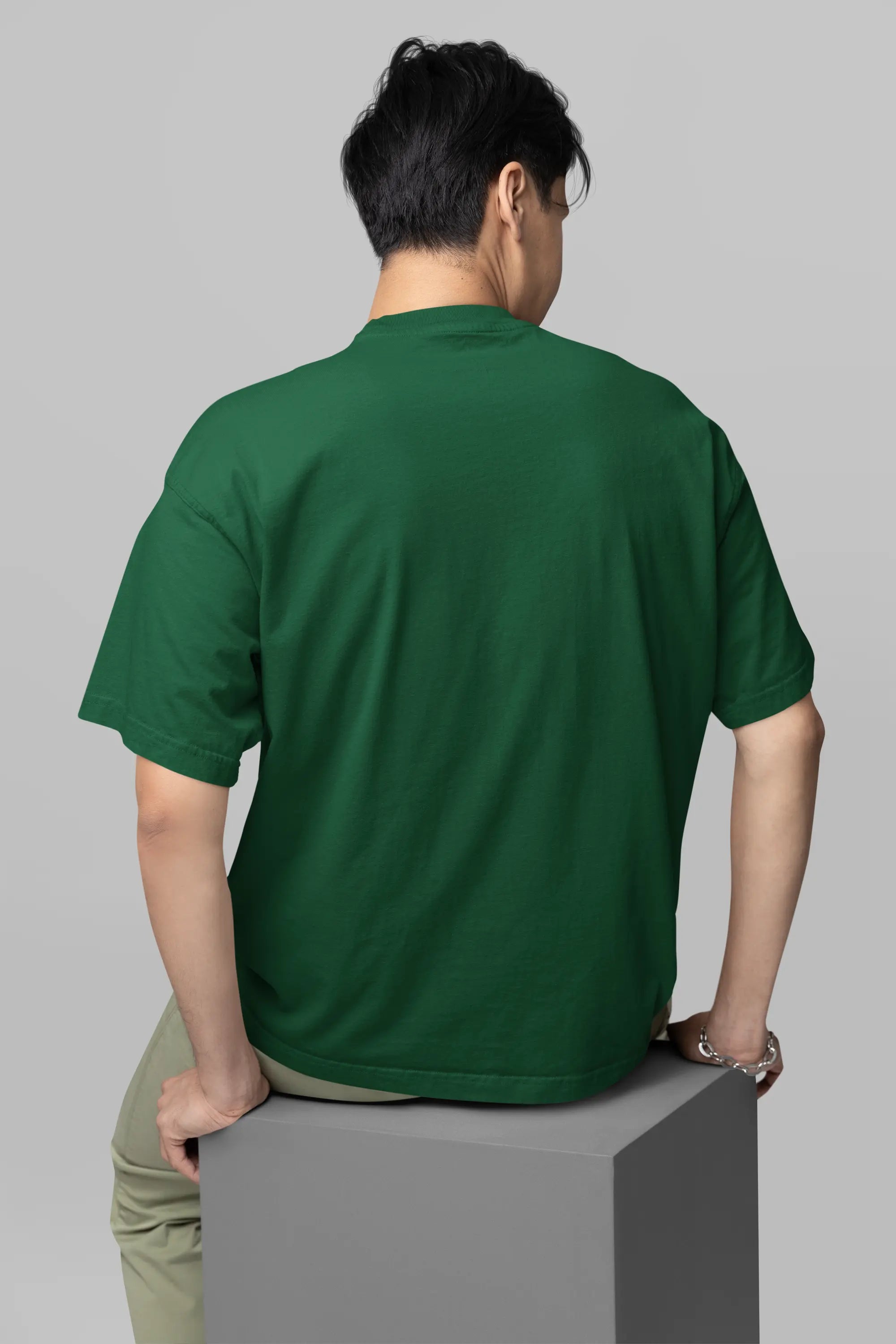 Basic Green Oversized T-Shirt For Men My Store