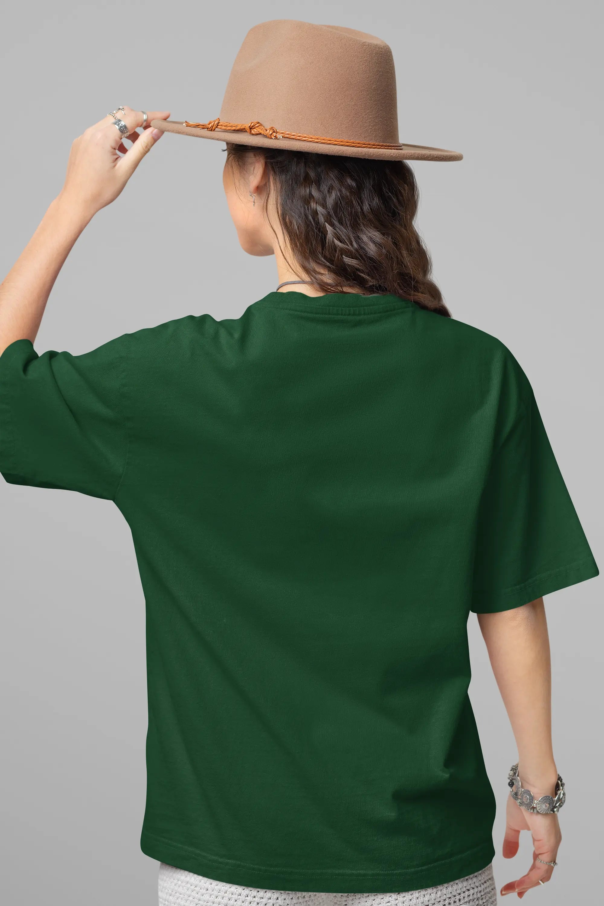 Basic Green Oversized T-Shirt For Women My Store