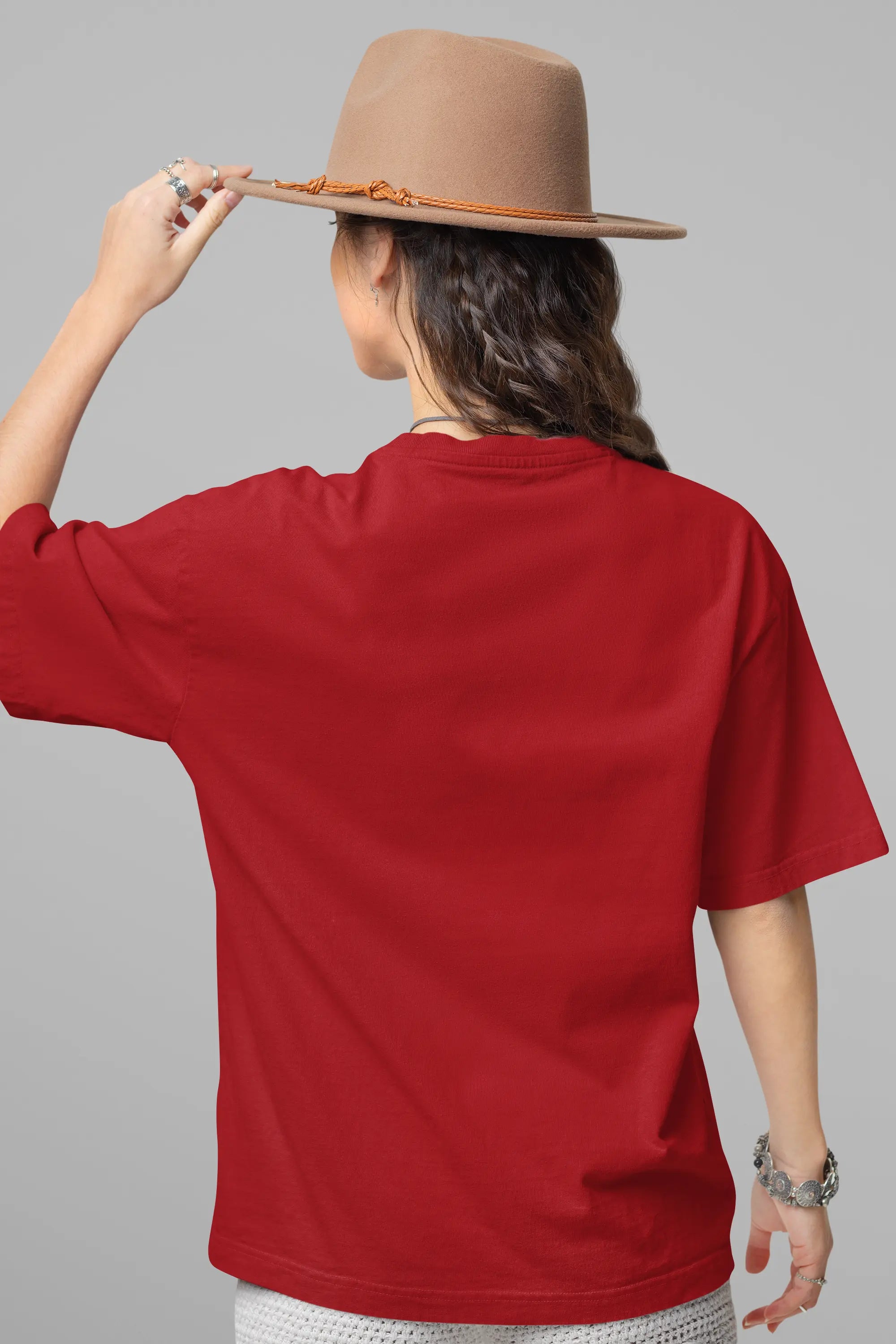 Basic Red Oversized T-Shirt For Women My Store