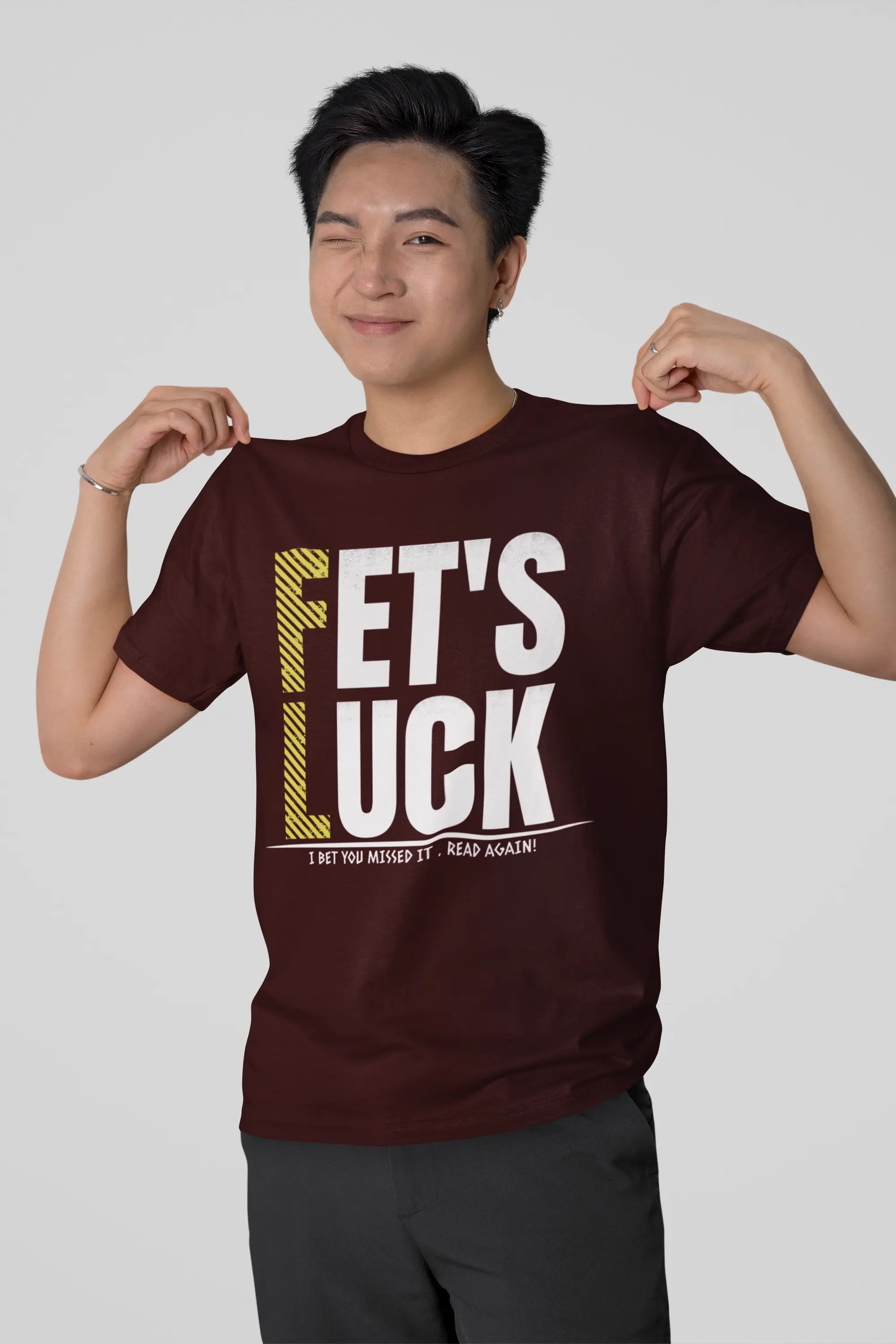 Fet's Luck Viral Men's Oversized Tshirt My Store