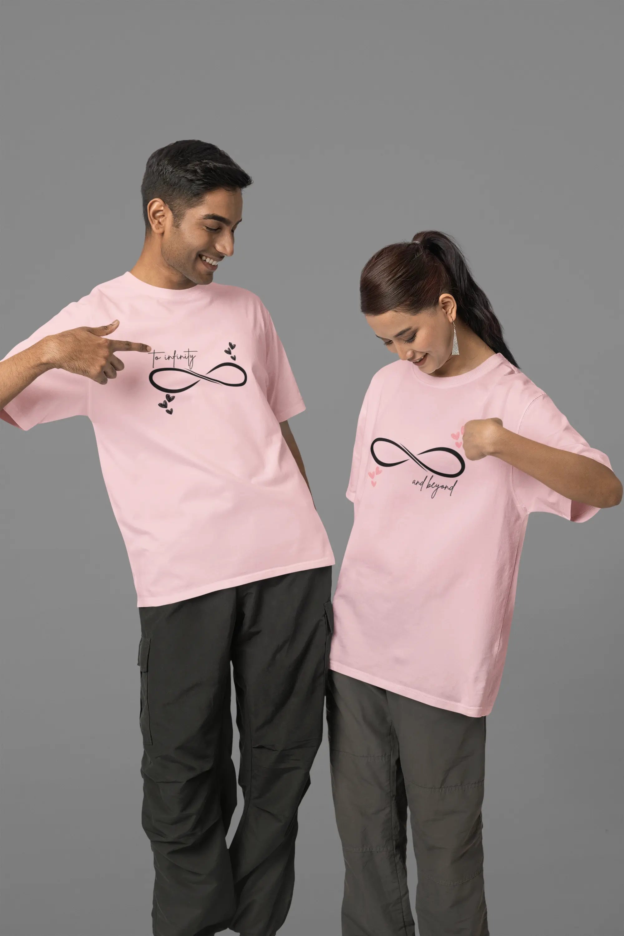 To Infinity and Beyond Couple oversized Tshirt My Store