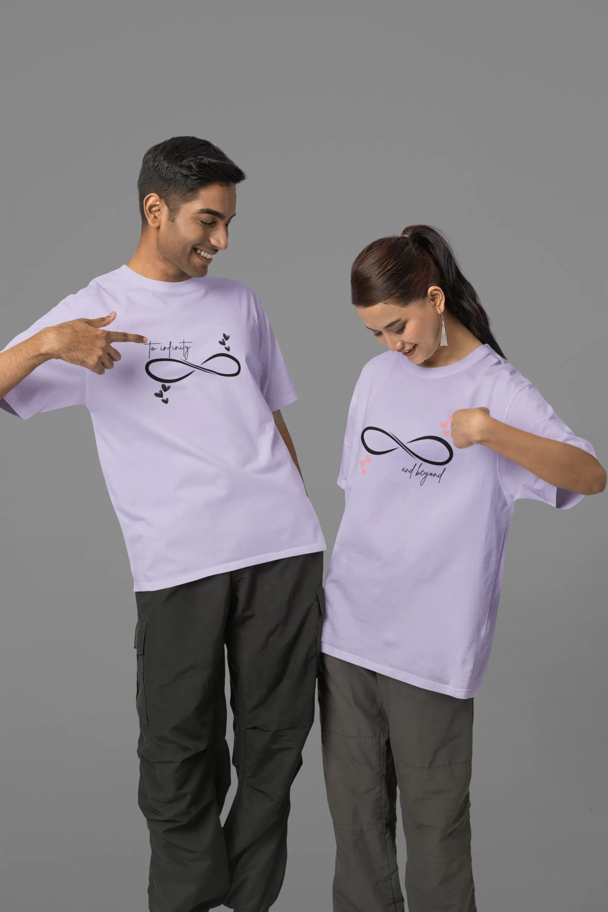 To Infinity and Beyond Couple oversized Tshirt My Store