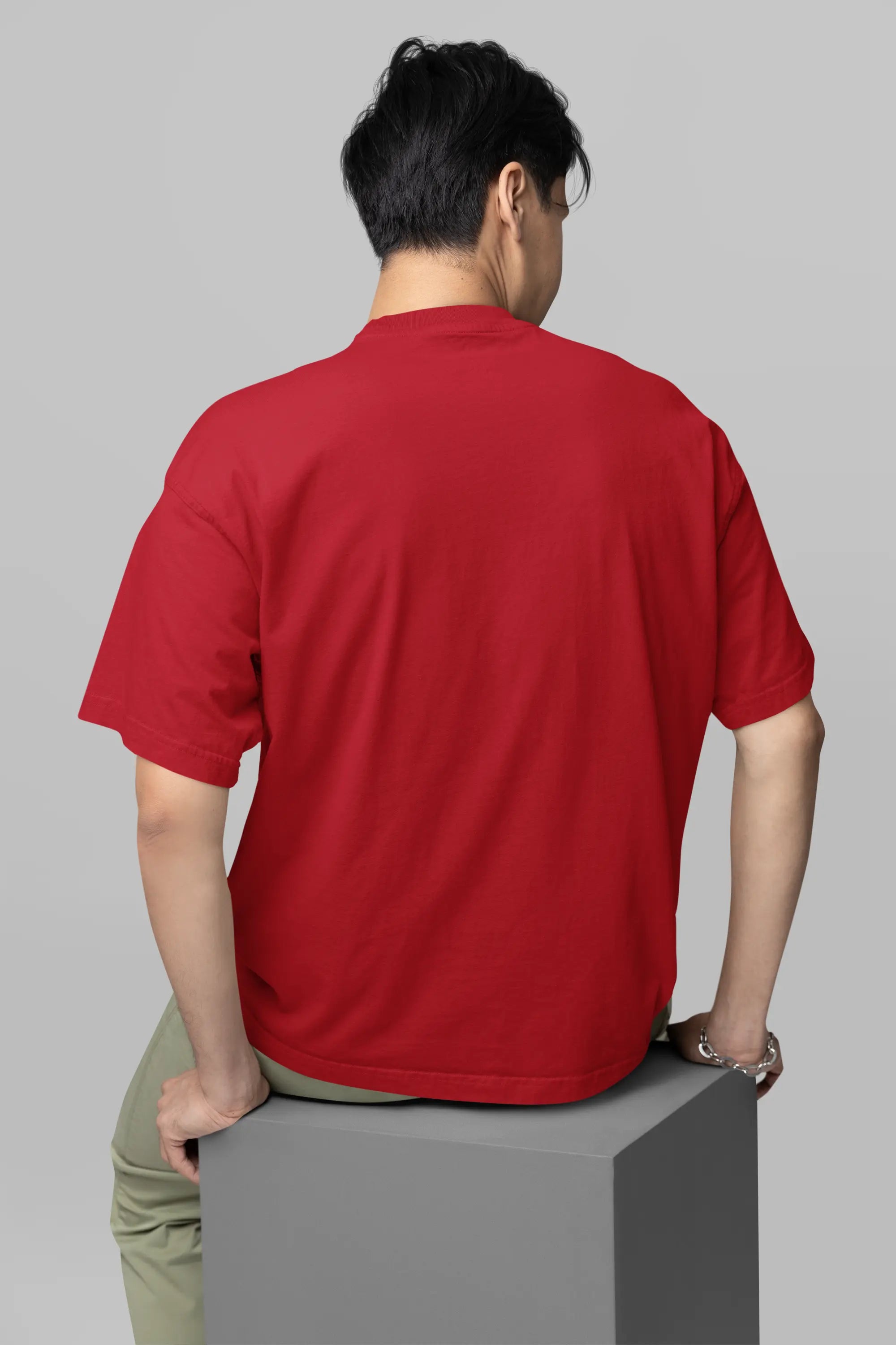 Basic Red Ovesized T-Shirt For Men My Store