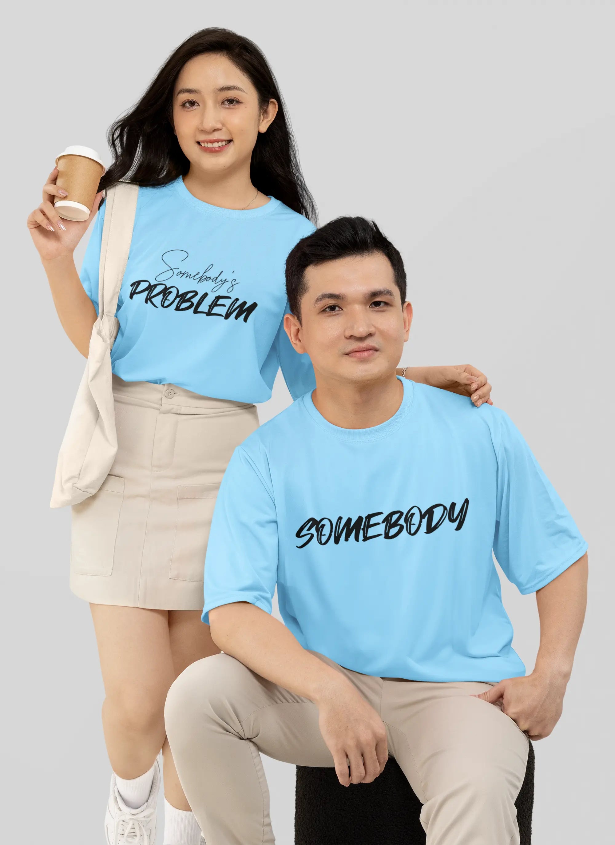 Somebody's Problem Couple Oversized Tshirt My Store