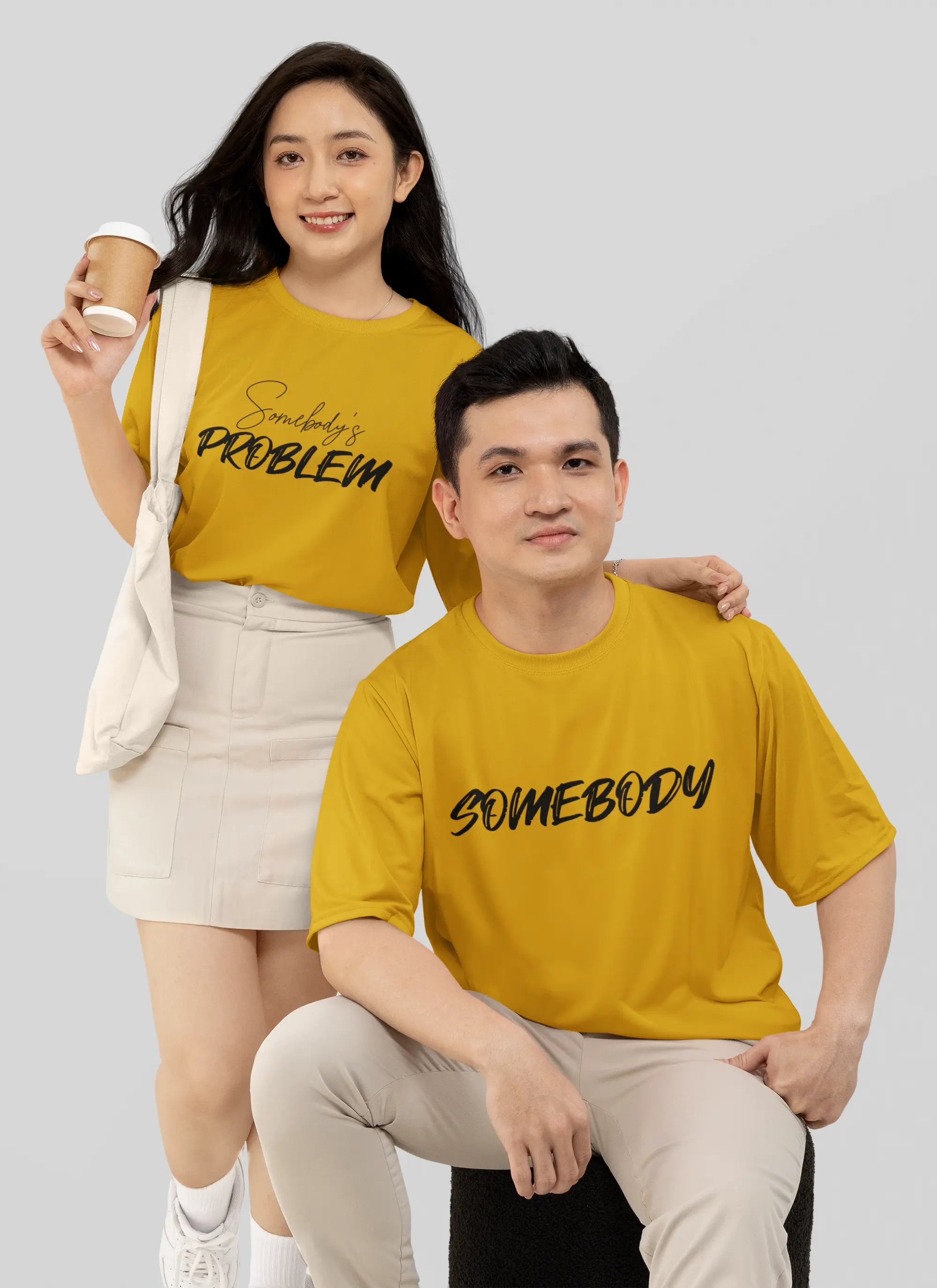 Somebody's Problem Couple Oversized Tshirt My Store