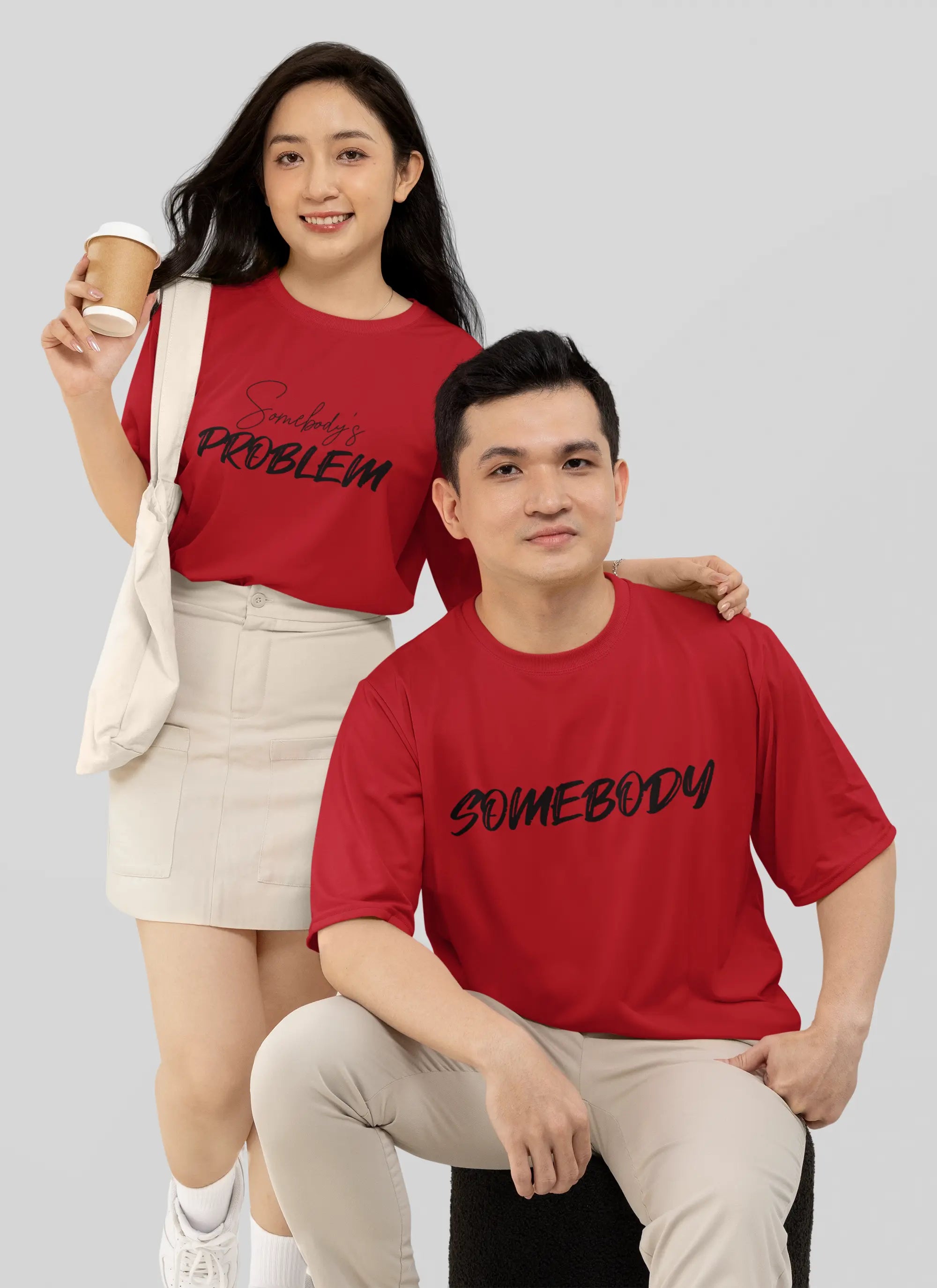 Somebody's Problem Couple Oversized Tshirt My Store