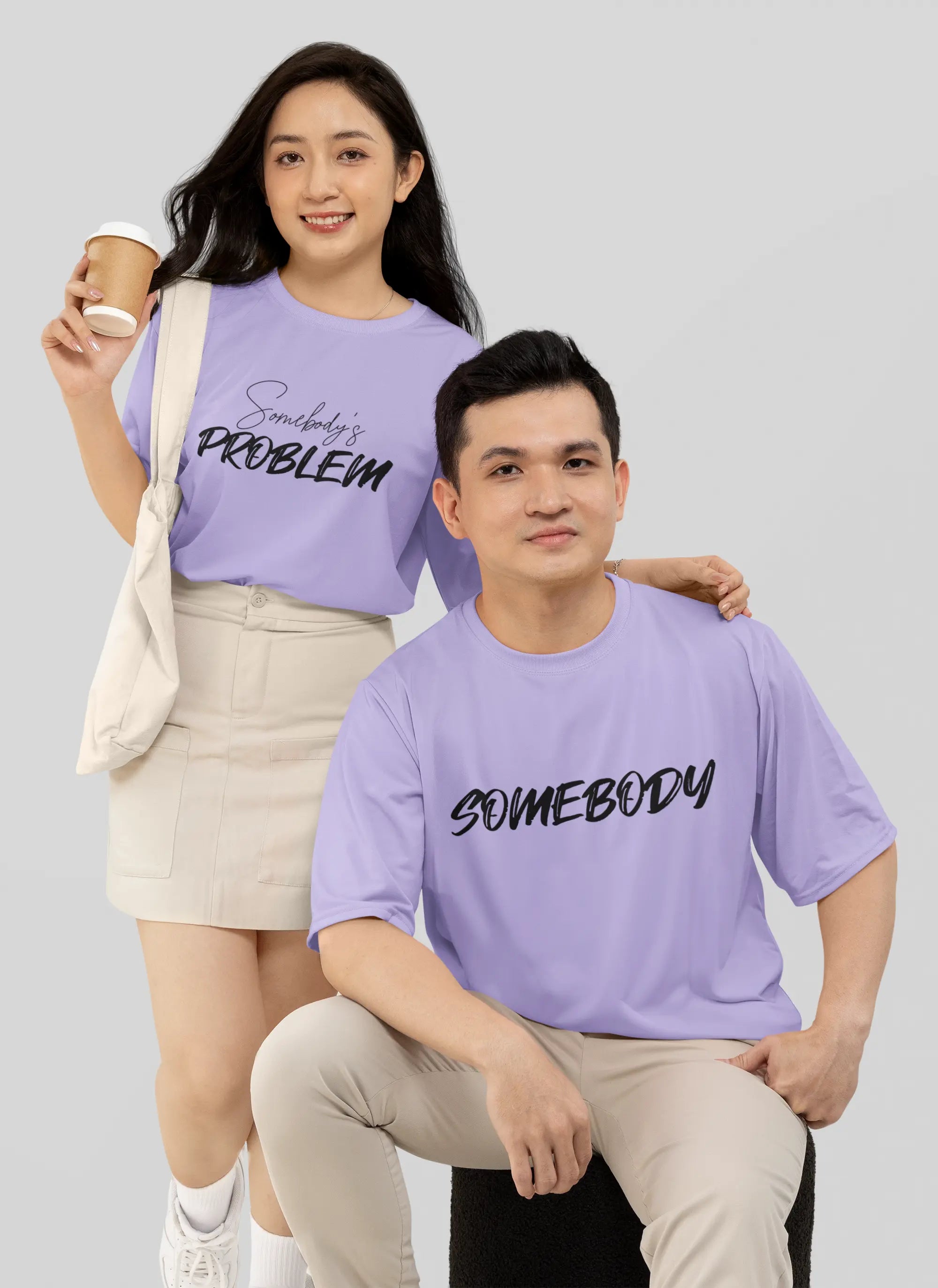 Somebody's Problem Couple Oversized Tshirt My Store