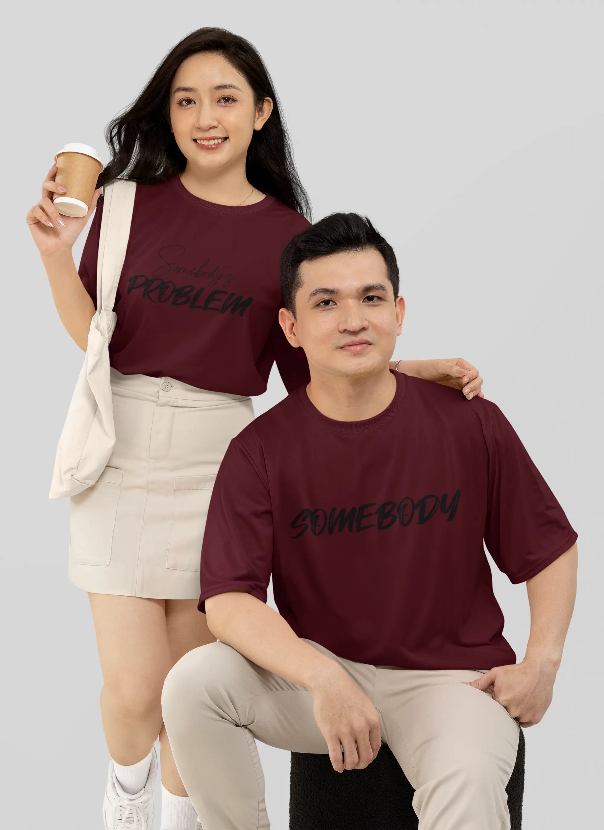 Somebody's Problem Couple Oversized Tshirt My Store