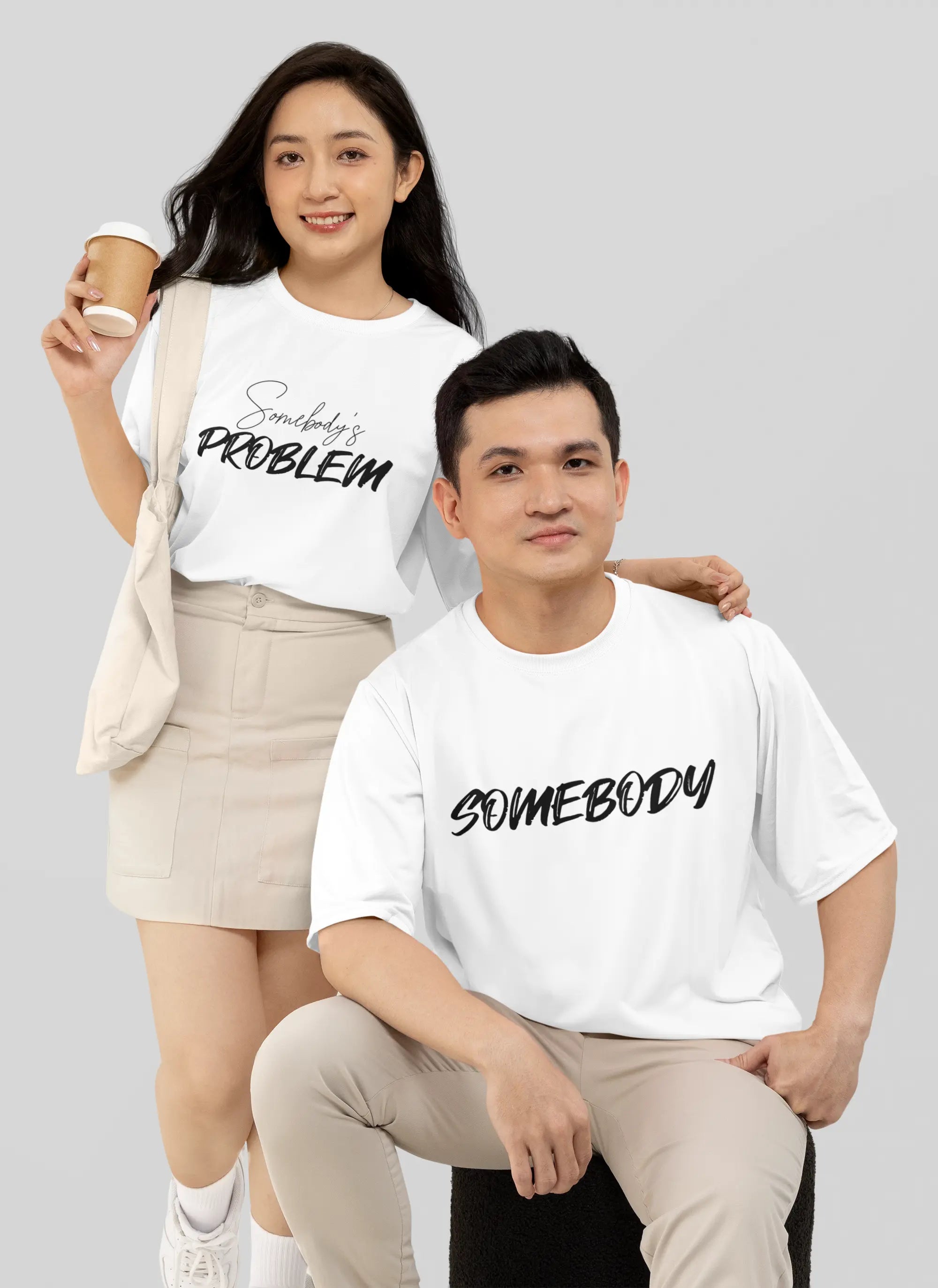 Somebody's Problem Couple Oversized Tshirt My Store