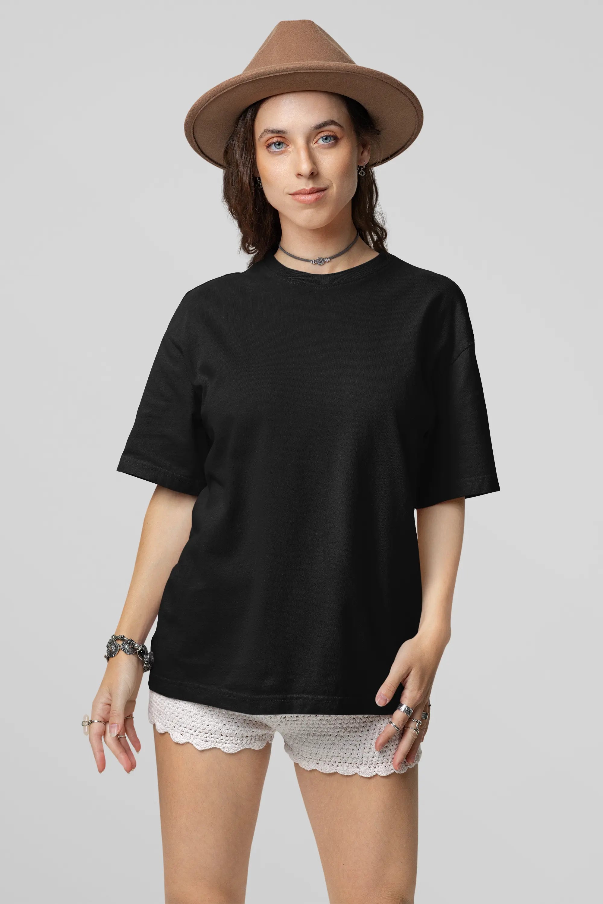 Basic Black Oversized T-Shirt For Women My Store